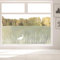 Wandtattoo Loft Sichtschutzfolie Fenster mit Storch auf Wiese Motiv, Fensterfolie Blickdicht, Milchglasfolie Fenster, Fensterdeko Selbstklebende Folie, Fenster Dekoration, Schutz Fenster Klebefolie