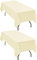 2er-Pack beige Tischdecken, 153 x 260 cm, Tischdecken aus Polyestergewebe, rechteckig für 1,8 m große Tische, beige Tischdecken, Tischdecken für Hochzeit, Geburtstag, Party, Bankett-Tischdekoration