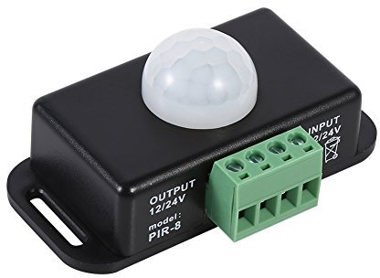 PIR-Sensor-Detektorschalter, Bewegungsmelder-Schalter, 12 V/24 V Körpersicherheit Infrarot-PIR-Bewegungssensor-Detektorschalter für Bewegungsaktivierte Schalter