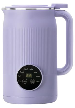 locwanot 1200ML Nut Milk Maker Machine, Multi Functional Self-Cleaning Automatic Soy Milk Maker Machine with 8 Functions, Soymilk Maker Machine Kitchen Tool Purple