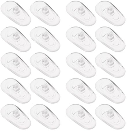 SG Store Nasenpads aus Silikon, oval, D-Form, 7 x 14 mm, kompatibel mit Tom Ford-Brillen/Sonnenbrille, zum Einschrauben, 10 Paar