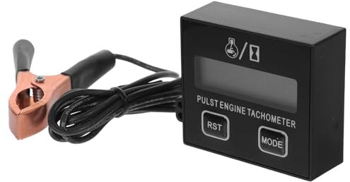CRAFTHROU Tachymètre Pour Tronçonneuse Tachymètre Numérique Tachymètre Pour Petits Moteurs Tachymètre De Tronçonneuse Petit Tachymètre Moteur Compte-tours Black Plastique