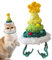 Chapeau de chat de Noël, chapeau d'arbre de Noël pour chat - Chapeaux d'hiver pour chien en forme d'arbre de Noël | Chapeau de costume d'étoile à cinq branches tressé à la main pour chats