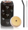 Jlmcreations Heart-Patterned Drinking Cup with Colored Straw, 16oz Glass, Iced Coffee Tumbler, Pink (Black and white)