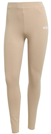 adidas Damen ESSENTIALS LINEAR COTTON LEGGINGS, warm sandstone/white, S