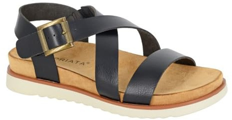 Cipriata L649A-6 Womens Halter Back Sandal Black PU size 6