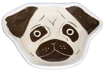 Ceramic Tea Bag Tidy 10x10cm Novelty Cute Animal Shaped Holder Storage Teabag Rest Spoon (Dog)