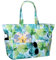 HarnyLoom Strandtasche Groß Familie Damen, Strandtasche mit Reißverschluss Reisetasche Badetasche Handgepäck Tote Beach Bag Urlaub Strand Zubehör Faltbar Wasserdicht Sommer (Grüne Palme)