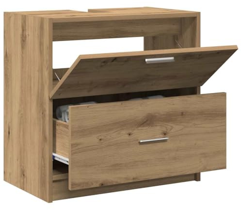 vidaXL Badezimmerschrank Artisan-Eiche 59 x 37 x 59 cm Holzwerkstoff | Dieser Schrank verbindet Handwerk mit modernem Stil, Aus Holzwerkstoff gemacht, ist er langlebig,