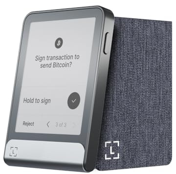 Ledger Flex Pack: Krypto-Wallet+Folio – verwalte Digitale Assets sicher | 2,8 Gorilla Glass Touchscreen-Signer, NFC, Bluetooth, Secure Element, inkl. Folio