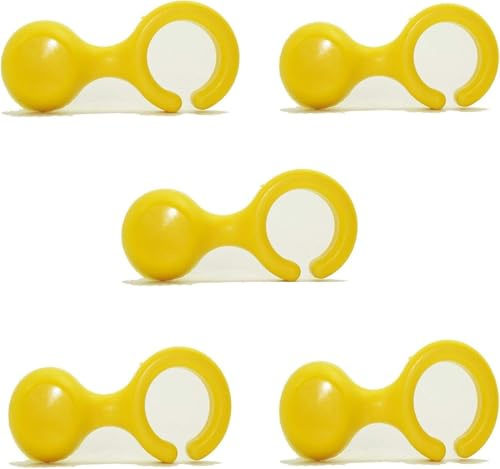 Gehstock, Gehstock, Krückenstütze, Clip/Stütze, Halter, Griff, Tischauflage – zum Anklemmen an Tischauflage, Trekkingstöcke, Gelb, 5 Stück