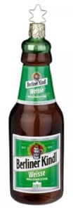 Inge-glas - Christbaumschmuck - Berliner Kindl Weisse Waldmeister - Flasche - Glas - Maße 12.5 cm