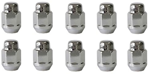 TRACER 10x Radmutter M12x1.25 Kegelbund geschlossen 60° 34mm | Schlüsselweite 21mm kompatibel mit Renault Alaskan Alaskan 4x4 Pulse Scala