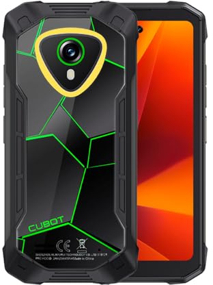 CUBOT Kingkong Mini 4 - Smartphone Rugerizado 4.7 HD+ 90Hz, 16GB RAM (6GB+10GB Ext.), 128GB ROM, Cámara 48MP, Android 15, Unisoc T616, Negro+Verde