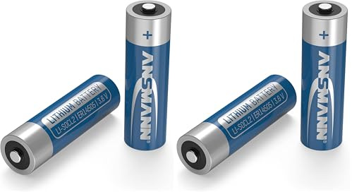 ANSMANN Li-SOCl2 Batteria al litio cloruro di tionile ER 14505 LS 14500 3.6V AA 2700 mAh per sistema sicurezza, telecamera sorveglianza, metro, dispositivi medici, Smart Home, controllo remoto, …