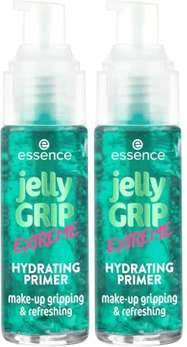 essence jelly GRIP EXTREME HYDRATING PRIMER, Grün, feuchtigkeitsspendend, langanhaltend, glättend, strahlend frisch, vegan, ölfrei, ohne Parabene, ohne Mikroplastikpartikel, 2er Pack (29ml)