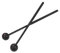 Percussion Plus Paire de baguettes en caoutchouc souple pour batterie fendue