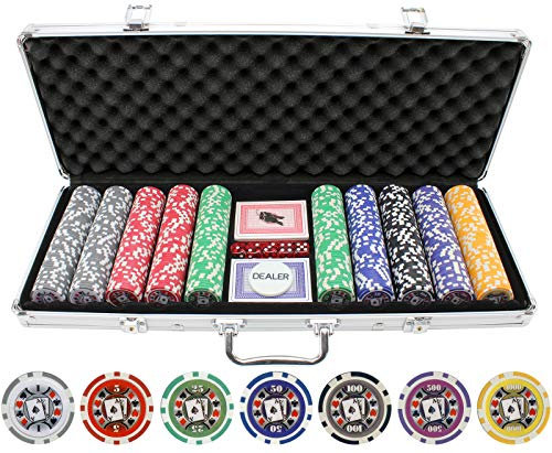 JP-Commerce 500 bigslick 11.5g 500PC Big Slick Poker Chip Set