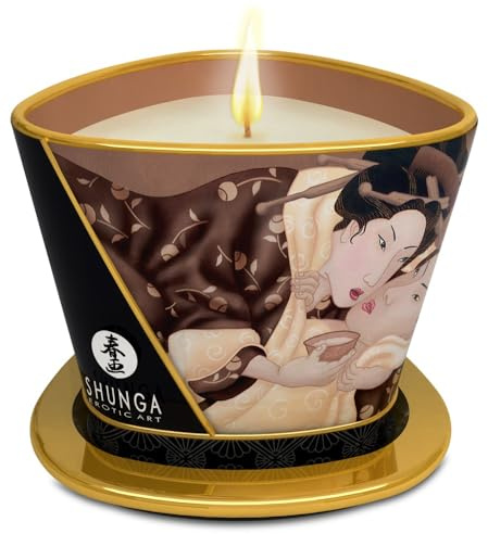 Shunga Massage Candle, Intoxicating Chocolate, 5.7 Ounce