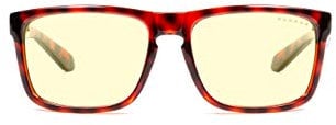 Gunnar Gaming and Computer Eyewear - Intercept, Frame Colour: Crystal, Lens Tint: Amber (Blocks 65% Blue Light & 100% UV Light) - Blue Light Blocking Glasses - Patented lens