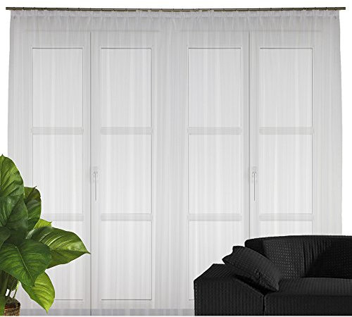 Georg Chr. Wirth Fertig-Store Inga, mit Faltenband und Bleibandabschluss, weiß 245X600 CM