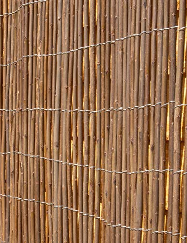 Papillon Willow Natural Garden Fence Screening Roll Privacy Border Wind & Sun Protection 4.0m x 1m (13ft 1in x 3ft 3in)