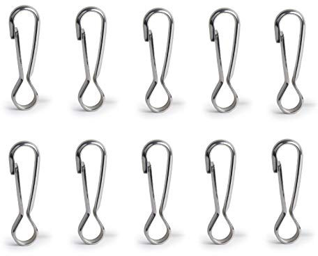 wellenshop 10 Stück Simplex Karabinerhaken 30 mm Edelstahl Schnapphaken Leinen Haken V2A