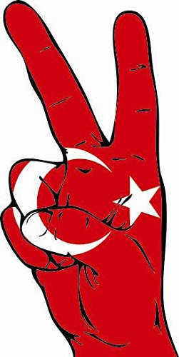 U24 Aufkleber Peace Finger Türkei Autoaufkleber Sticker