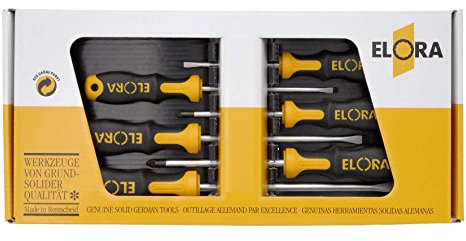 Elora Schraubendreher-Satz, Schlitz und Kreuzschlitz, 6-teilig, 583 S6-K-2, 0583520605502