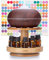 TJ.MOREE Carrousel en Bambou pour diffuseur - 2 Niveaux d'augmentation de Hauteur avec Plateau supérieur pour contenir Le diffuseur, pour Bouteilles d'huiles essentielles de 5 ML, 10 ML, 15 ML, 20 ML