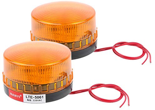 KESOTO 2X Gyrophare Balise de Signalisation Lumineuse LED 220v Lampe d'Avertissement Clignotant Eclairage d'urgence Voiture