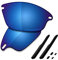 SAUCER Verres de rechange et kits de caoutchouc de qualité supérieure pour lunettes de soleil Oakley Fast Jacket OO9097 | Fast Jacket Low Bridge Fit OO9162 Lunettes de soleil High Defense – Bleu nuit