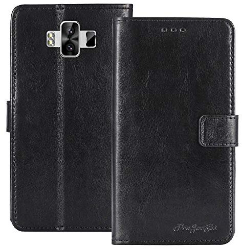 TienJueShi Schwarz Premium Retro Business Flip Book Stand Brieftasche Leder Tasche Schütz Hülle Handy Telefon Case Für VKworld S8 5.99 inch Abdeckung Wallet Cover Etui
