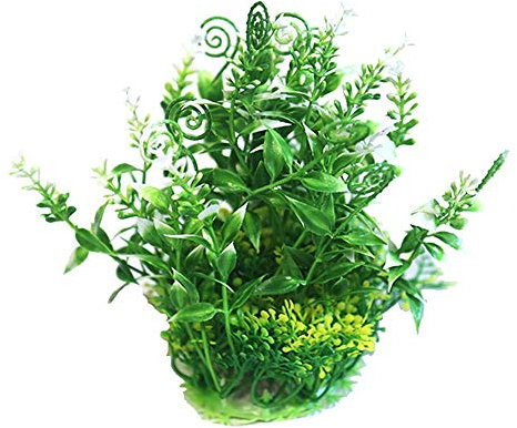 Betta Choice Green & White Plastic Aquarium Plant