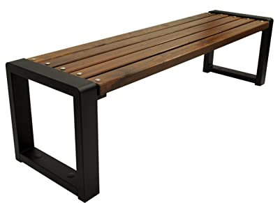 Primario Grande Gartenbank, Parkbank - Gartenmöbel, Outdoor Bank mit 350kg Tragfähigkeit - Sitzbank Holz Wetterfeste (Grande-BO, Braun, 125cm - Sitzlänge, CE)