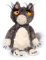 SIGIKID 39307 Bad Cat Beasts Town Kinder und Erwachsene Kuscheltier empfohlen ab 3 Jahren grau/weiß