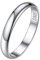ChicSilver Damen Mädchen Bandring in Größe 48 Silber Stapelring Fingerring Trendiger Midi Fingerring mit Geschenkebox für damen mädchen
