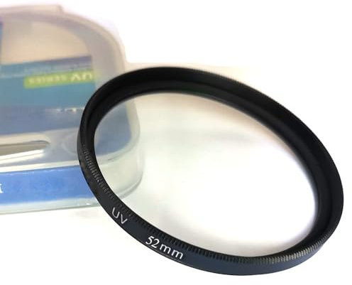 Filtro UV 52mm HD per fotocamera Nikon D5300 D3500 D850 D7500 w/AF-S DX 18-55mm f/3.5-5.6G, filtro UV Fire Rock per Canon EOS 90D, Rebel T7 w/EF-M 55-200mm 18-55mm Lens -1 confezione
