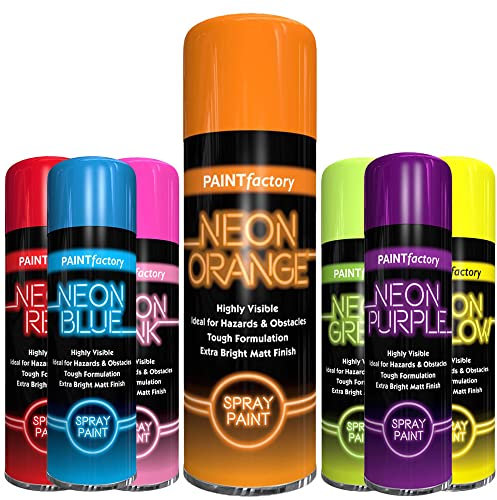 Classic Signature - 1 x Neon Orange Spray Paint 200ML Aerosol Spray Paint Fluorescent Bright Graffiti (Banksey) Matt Finish