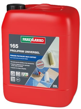 PAREXLANKO - Primaire tous supports - 165 PROLIPRIM UNIVERSEL - Blanc - 20L | Prêt à l'emploi - Régule la porisité - Intérieur/Extérieur - Favorise l'adhérence