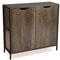 Versa Lizzy Schmales Möbelstück für den Eingangsbereich oder Flur, Moderner Konsolentisch, 2-türiger Schrank, Schuhregal, Maßnahmen (H x L x B) 78,8 x 30 x 83,2 cm, Holz, Farbe: Braun und Schwarz