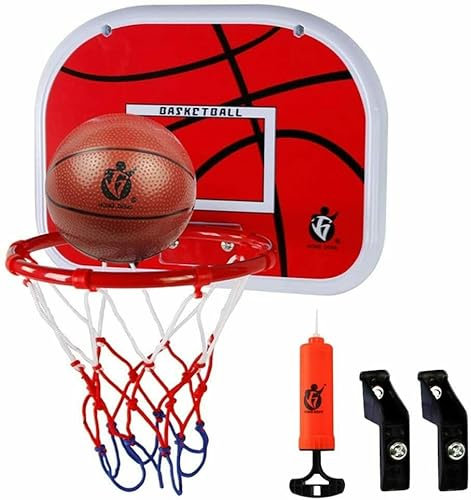 Trendi® Mini Basketball Hoop for Door and Wall Mount with Ball and Complete Basketball Accessories,Portable Board Hoop Indoor for Home,Office and Kids Adults Room
