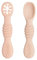 Vicloon Cuillère en Silicone pour Bébé,2PCS Cuillères Bébé Apprentissage Ustensile D'apprentissage Adapté à Dentition Première Étape Recommandé par Les Experts Sevrage