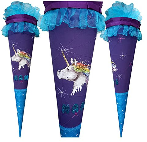 Schultüte passend zum Step by Step Dreamy Pegasus, für Mädchen, genäht, mit Name versehen
