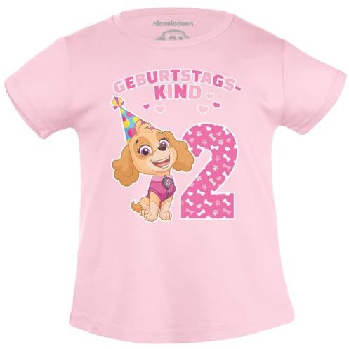 PAW PATROL Tshirts - Geburtstagskind 2 Jahre Geburtstag Skye oder Everest Mädchen T-Shirt