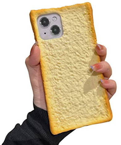 YWYUHE Süße Lebensmittel-Handyhülle für iPhone 11, lustige Simulation, Brot, Toast, Frühstück, vier Ecken, verdickter Schutz, Silikon, stoßfeste Handyhülle für Frauen und Mädchen