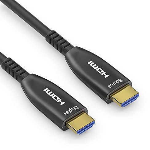 conecto cable extensor active 4K HDMI 2.0 AOC, cable híbrido (fibra óptica/cobre), negro, 50m
