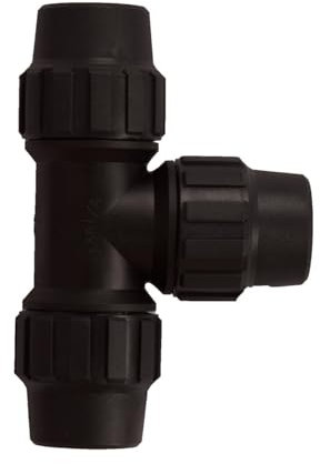 Jardin202 - Te 3 Bocas Iguales de Polietileno para Tubería de Riego por Goteo - Varias Medidas | 40mm (Pack 5 uds)