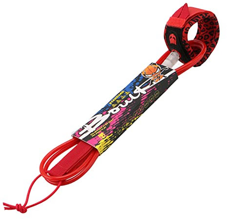 Lixada Surfboard Sup Straight Leash, Surfboard Leash Board Sup Safety Lead, 7mm Thick 6ft/8ft Long (Black, Blue, Green, Red) Surfboard Straight Sup Leg Rope