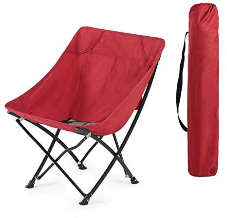 Campingstuhl mit verstellbarem Kissen, Leichter Klapp-Campingstuhl, kompakte Outdoor-Stühle mit hoher Rückenlehne und Tragetasche für Reisen, Picknick, Angeln, Festival, Wandern, Rucksackreisen (Colo